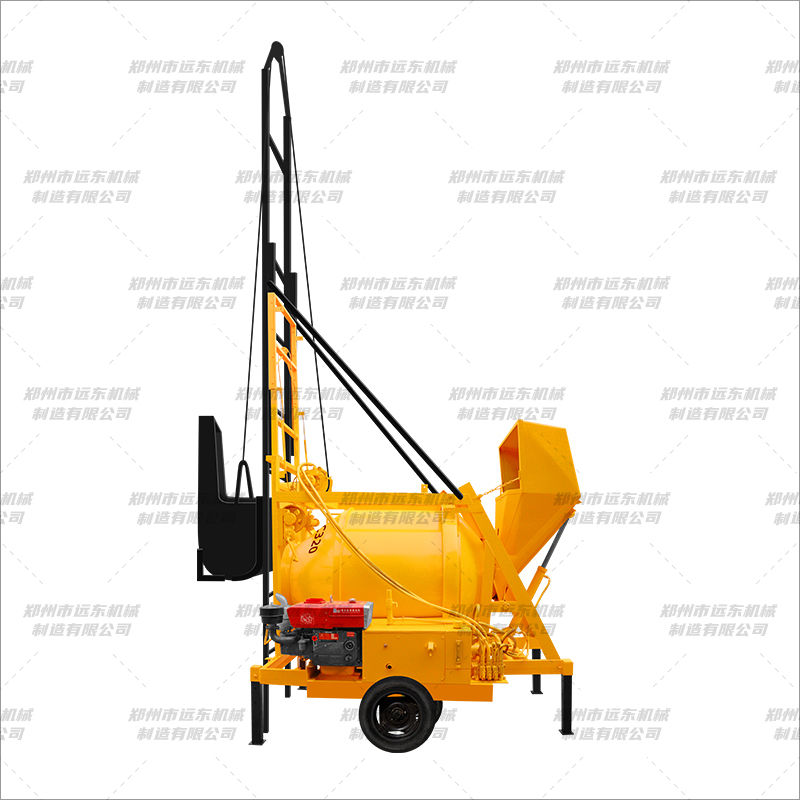 JZC320-500型柴油液压款爬梯翻斗搅拌机(图1) JZC320-500型柴油液压款爬梯翻斗搅拌机(图1)
